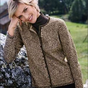 Orvis Leopard Print Cardigan